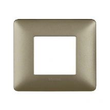 Matix plate 2 places titanium am4802mta - Bticino