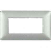 Plaque Bticino Matix 4 modules blanc chaux AM4804TBC