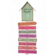 Spetebo - Bâton de jardin Règles de jardin en bois, laqué - maison verte
