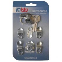 Kit serrure universelle pour boite aux lettres numéro 1 chromé réf 60001