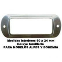 BTV - rep pack 5 tarjeteros metalicos inox 60x24 mm+torni. 60603