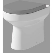 Btw Back To Wall Toilet Pan Round Modern White Gloss Ceramic