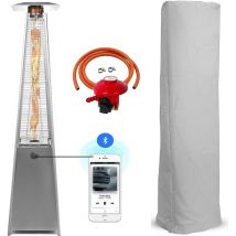 Bu-ko - Patio Gas Heater Stainless Steel with Bluetooth