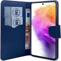 Cofi 1453 - Buch Tasche 'Fancy' für samsung galaxy A73 5G Rot-Blau