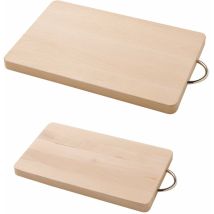 Buchenholz Mit Stahlgriff - 31x18x2 Cm