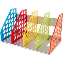 Buchstützen aus Metall, vier Buchstützen, Gitter-Buchstützen, faltbare Aktenschrankunterlage, PP-Buchstützen, DIY-Farbregale, geeignet für