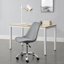 [en.casa] - Bürostuhl Atherton 83-93x48x55 cm Hellgrau