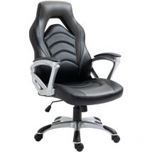 Gaming Bürostuhl Foxton Kunstleder schwarz/grau