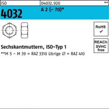 Sechskantmutter iso 4032 m 24 a 2 (- 70)