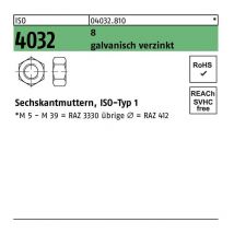 Sechskantmutter iso 4032 m 39 8 galvanisch verzinkt