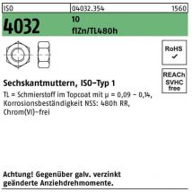 Sechskantmutter iso 4032 m 16 10 zinkbesch. Gleitmittel flZnnc 480h-L