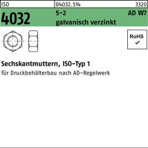 Sechskantmutter iso 4032 m 16 x 2 Stahl galvanisch verzinkt 100 Stk