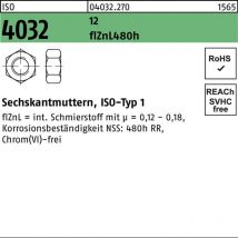 Bufab - Sechskantmutter Iso 4032 M 8 12 Flznl 480h Zinklamellenbesch.