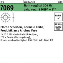 Unterlegscheibe ISO 7089 o.Fase 6 Stahl 200 HV galv.verzinkt 8 DiSP+S