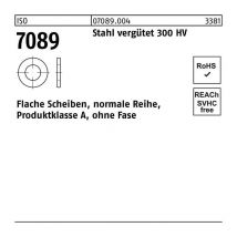 Unterlegscheibe iso 7089 o.Fase 8 Stahl vergütet 300 hv