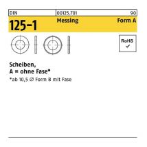 Unterlegscheibe iso 7089 o.Fase 6 Messing