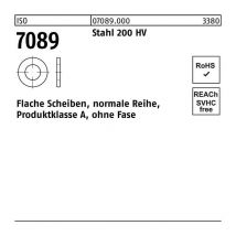 Unterlegscheibe iso 7089 o.Fase 22 Stahl 200 hv