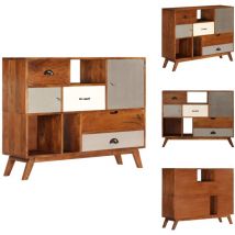 Buffet 115x35x86 cm Bois solide d'acacia - Buffet - Commode - Meuble De Rangement - Meuble Retro - Meuble Acacia