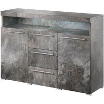 Buffet 130cm für Wohnzimmer, Schiefergrau, Kollektion bombay