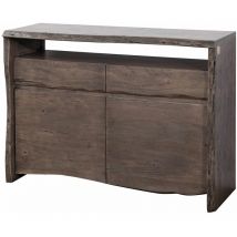Massivmoebel24 - Buffet 131x45 Acacia laqué Gris taupe pure acacia 401 - gris