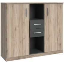 Buffet 2 porte 2 cassetti e 2 nicchie - L122 cm