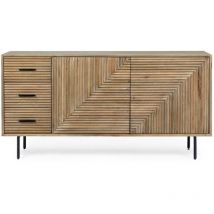 Hellin - Buffet 2 portes 3 tiroirs en bois Darsey - 160x40x83.2 cm