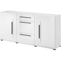 Petits-meubles - Buffet 2 portes 3 tiroirs Louis Blanc