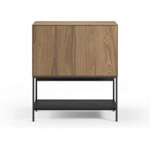 Drawer - Buffet 2 portes en bois et métal H90cm - Bois - Elya