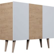 Les Tendances - Buffet 3 ante Toronto bianco e marrone 40cm