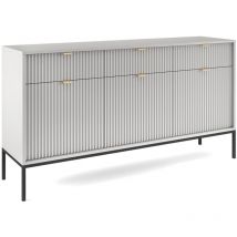 Buffet 3 portes 3 tiroirs Rava Gris