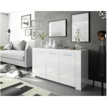 Fores - buffet 3 portes alodia - Blanc - Blanc