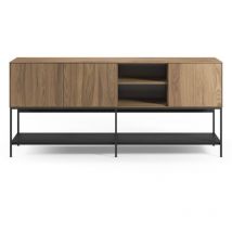 Drawer - Buffet 3 portes en bois et métal L180cm - Bois - Elya