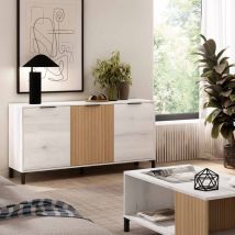 Buffet 3pcs. Tokyo 137x71cm Couleur Blanc Nordique/hêtre