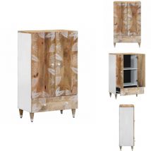 Buffet 60x33,5x100 cm bois de manguier massif - Buffet Haut - Buffets Hauts - Buffet - Armoire