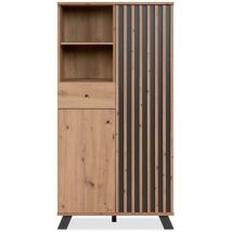 Finori - Buffet alto de 2 puertas, 2 nichos y 1 cajón H156 cm - lublin