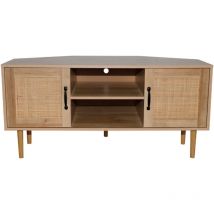 Concept-usine - artic - Meuble tv d'angle 115 cm effet cannage