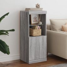 Buffet avec lumières led sonoma gris 41x37x100 cm