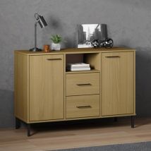 Torana - Buffet avec pieds en métal Marron 113x40x77 cm Bois massif oslo