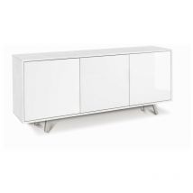 Sarmog - Buffet avec trois portes Blanc Oxydé Brillant 177x41x h74 cm