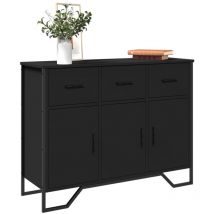 Maisonchic - Buffet, Bahut, Armoire de rangement noir 97x32,5x74,5 cm bois d'ingénierie FR108788 Maison Chic