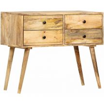 Buffet bahut commode armoire meuble de rangement organisateur cuisine salle de séjour salon 85 x 40 x 71 cm bois de manguier massif marron