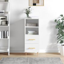 Buffet, Bahut, Meubles de rangement, Commodes Blanc brillant 34,5x34x90 cm Bois d'ingénierie WFE293388 Maison Chic