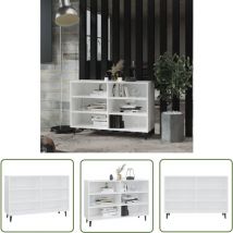 Einemgeld - The Living Store Sideboard Weiß 103,5x35x70 cm Holzwerkstoff - Industrielles Sideboard - Regal - Wohnzimmertisch - Holz Sideboard