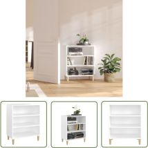 Yoyo - The Living Store Buffet blanc 57x35x70 cm bois d'ingénierie - Buffet - Meuble De Rangement - Armoire à Livres - Bibliothèque - Mobilier Blanc
