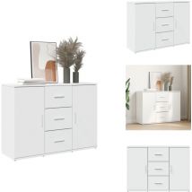 Buffet blanc 90,5x29,5x65 cm bois d'ingénierie - Buffet - BuffetS - Armoire De Rangement - Buffet À Tiroirs
