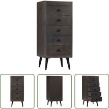 Doc&et² - The Living Store Buffet Bois massif de manguier 40x40x91 cm - Buffet Design Vintage - Buffet Industriel - Buffet Bois Massif - Buffet