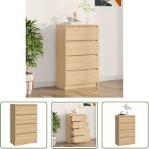 Echoo - Furniture Limited - Buffet Chêne sonoma 60x35x98,5 cm Bois d'ingé