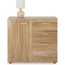 Buffet salle à manger CHICAGO L 91 cm - Coloris chêne sonoma