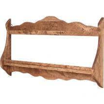 Biscottini - Buffet chinoise style rustique en bois massif finition tilleul et naturelle L84xPR11xH43 cm