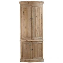 Made In Meubles - Buffet d'angle haut en bois recyclé Garance